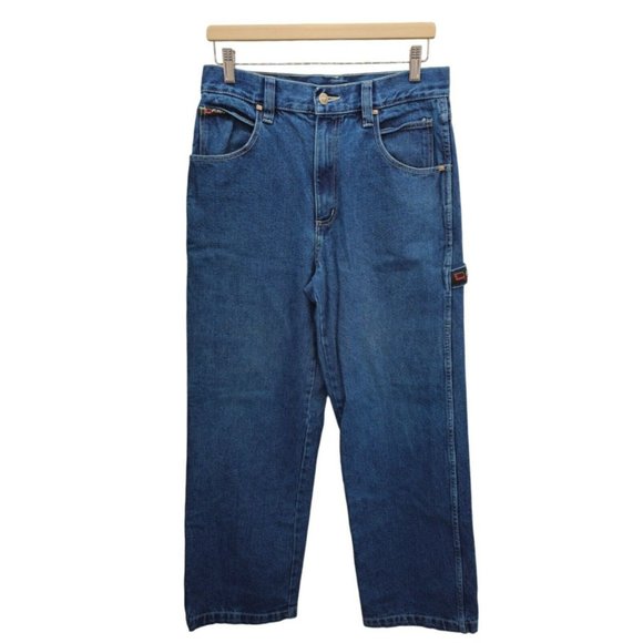 Fubu The Collection Jeans Carpenter Blue Denim Size 20‎ Wide Leg Hip Hop - Picture 3 of 12